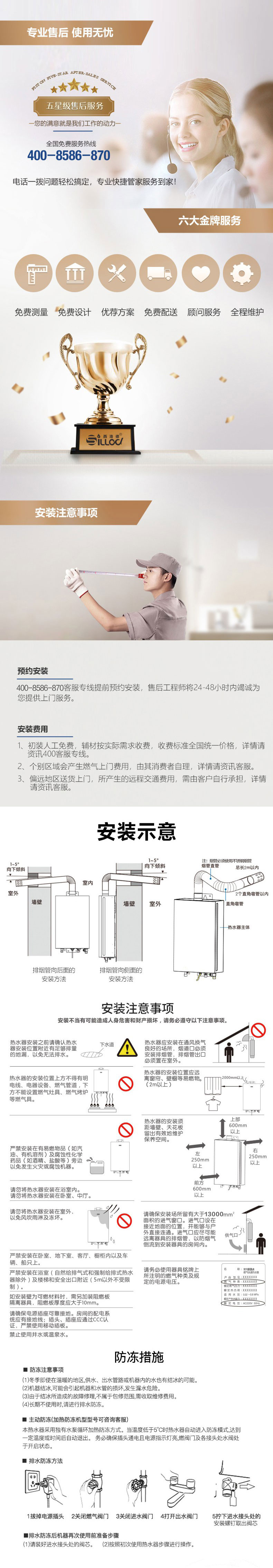 西洛德壁掛爐西諾系列安裝